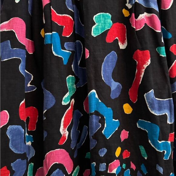 Vintage Saks Fifth Avenue Size Medium Bright Colorful Abstract Linen Blend Skirt - Picture 7 of 11